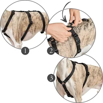 Vodítko pro psa Postroj pro psa Hunter 48-70 cm Černá S/M