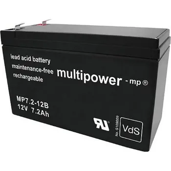 Záložní baterie Akumulátor 12V / 7,2Ah olověný - MP7.2-12B Multipower