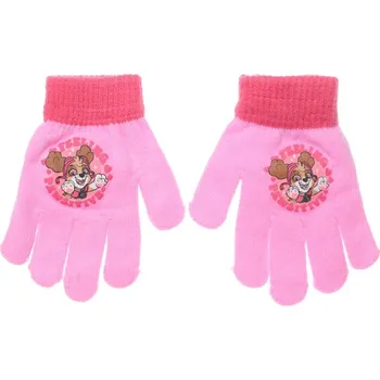Rukavice Růžové dívčí rukavice Paw Patrol - Skye Velikost: ONE SIZE