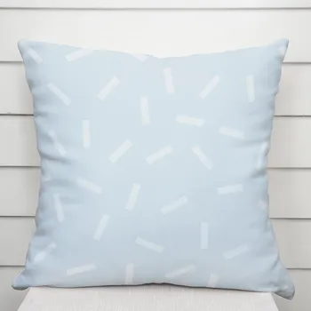 Povlak na polštářek Dekorační povlak na polštář PM-063 Konfety na pastelově modrošedém 50 x 50 cm