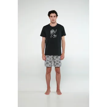 Pánské pyžamo Vamp - Pyžamo s krátkými rukávy 20611 - Vamp dark gray xxl