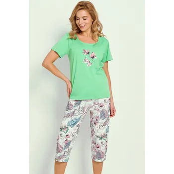 Pánské pyžamo 3344 DÁMSKÉ PYŽAMO LIA S-XL zelená M