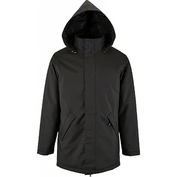 Pánská větrovka Unisex větrovka Sol's Robyn s polstrovanou podšívkou Barva: Černá, Velikost: XL L02109