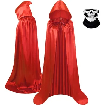 Karnevalový kostým Upíří plášť s kapucí a maska - vel. 150 cm