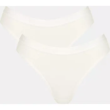 Kalhotky Dámské kalhotky GO Casual High leg 2P - WHITE - SLOGGI WHITE - SLOGGI WHITE XS