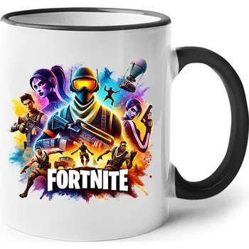 Keramický hrnek Fortnite, Barva Černá, Velikost 330 ml, Canvas Keramický hrnek s barevným uchem Bezvatriko.cz 2792