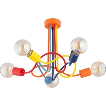 Dětské svítidlo Dětský přisazený lustr WINGO 5xE27/15W/230V pestrobarevná