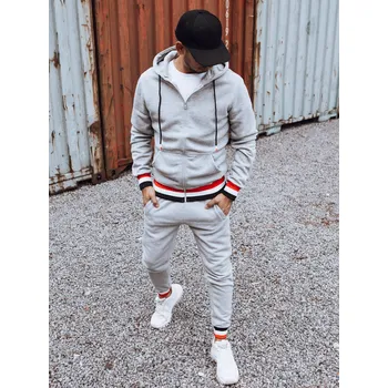 Pánská souprava DSTREET SVĚTLE ŠEDÁ XXL