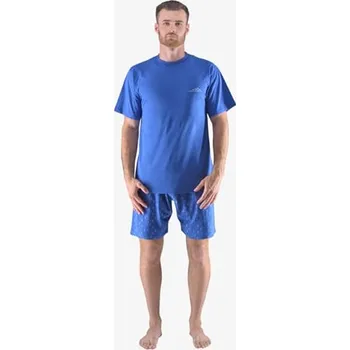 Pánské pyžamo Pánské pyžamo krátké GINO 79164P modrá pomnenková M