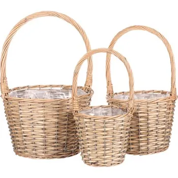 Nákupní košík Košíky proutěné sada 3 ks