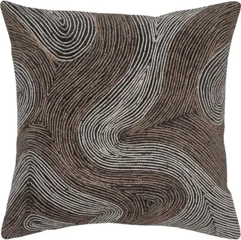 Bytový textil SCANquilt povlak ART NATURE lava černobéžová 45 x 45 cm
