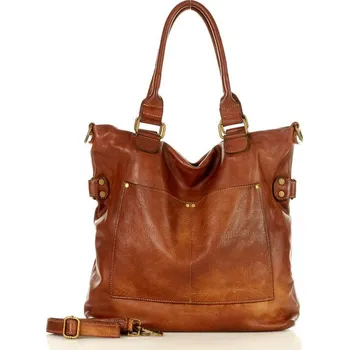 Kabelka Hnědá kožená kabelka MARCO MAZZINI v7l Velikost: ONE SIZE