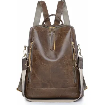 Městský batoh Dámský kožený batoh FL126 Barva (Varianta): Kávová