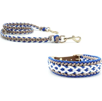 Obojek pro psa Námořnický šarm set obojek (M) 36 - 45 cm a vodítko 130 cm