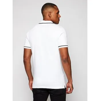 Pánské tričko Calvin Klein Jeans Polokošile J30J315603 Bílá Slim Fit XXL
