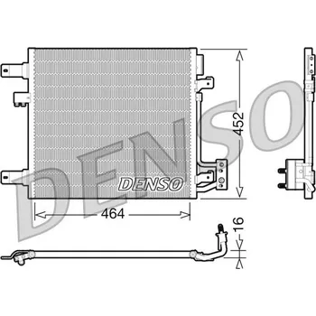 Výparník klimatizace Kondenzátor, klimatizace DENSO DCN06014