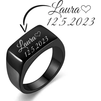 Módní doplněk Šperky4U Personalizovaný ocelový prsten - velikost 59 - OPR301K-59