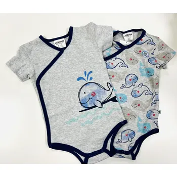 Kojenecký body Jacky Body s krátkým rukávem, 2 set, velryby Velikosti: 86