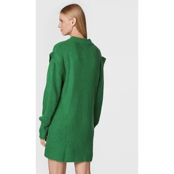 Dámské šaty Silvian Heach Úpletové šaty PGA22120VE Zelená Relaxed Fit XXS