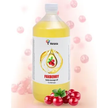Masážní přípravek VERANA Masážní olej Brusinka 1000 ml