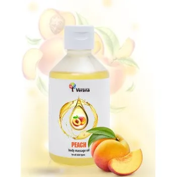 Masážní přípravek VERANA Masážní olej Broskev, 250 ml