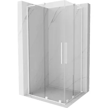 Mexen Velar L Duo posuvná sprchová kabina 90 x 80 cm, průhledná, bílá - 871-090-080-02-03-20 Sprchové kouty