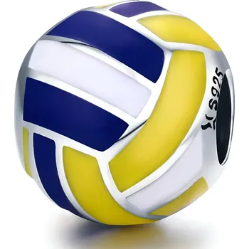 Přívěsek Endy-shop Stříbrný přívěsek korálek volejbalový míč