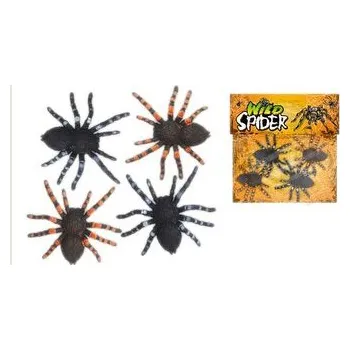 plyšák Sada 4 pavouků (10x8cm), plast; 23x22x2cm,,