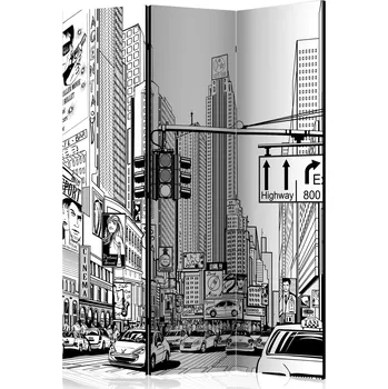 Paraván Paraván - ulice ve městě New York Velikost: 135x172 cm, Provedení: Jednostranný