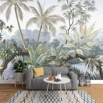 Tapeta Solution Media 3D tapeta - Banánové listy MU2869 1 - Voděodolné plátno - Textilní tapeta omyvatelná - 250g/m2