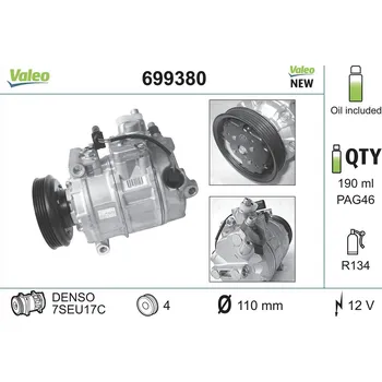 Kompresor klimatizace Kompresor, klimatizace VALEO 699380
