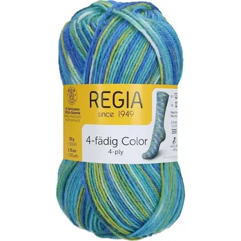 Příze Regia 4-Ply Color 1142 aquarius color 210m/50g (Ponožková příze Regia 1142 aquarius color)