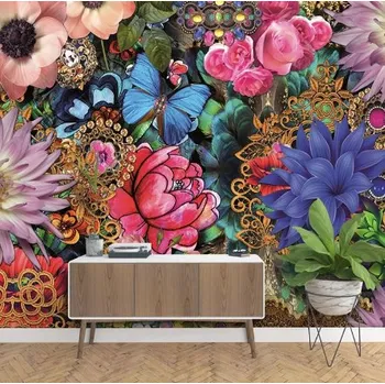 Fototapeta Solution Media 3D tapeta - Kreslené květy MU3389 3 - 3D Relief - Vliesová tapeta - 320g/m2