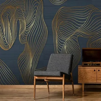 Fototapeta Solution Media 3D tapeta - Zlaté čáry MU3870 3 - 3D Relief - Vliesová tapeta - 320g/m2
