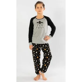 Chlapecké pyžamo Dětské pyžamo Vienetta Secret Netopýr šedé šedá 11 - 12