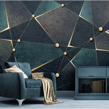 Fototapeta Solution Media 3D tapeta - Zlaté čáry MU2956 1 - Voděodolné plátno - Textilní tapeta omyvatelná - 250g/m2