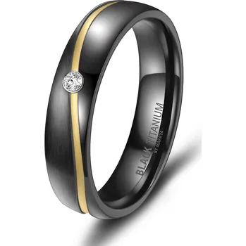 Prsten MARRYA® Dámský snubní prsten BLACK TITANIUM - velikost 55 - BT-01D-55