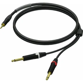 Audio kabel Kabel Procab PRA713/3 3,5 mm samec stereo - 2 x 6,3 mm Jack samec mono - UltraFlex 3 m