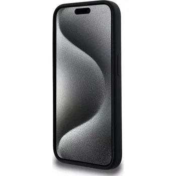 Pouzdro na mobilní telefon Pouzdro KARL LAGERFELD pro IPHONE 15 Pro Max kompatibilní s MagSafe KLHMP15XSKHPLK (SIL KL Head Print) černé