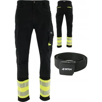 Pracovní obuv PRACOVNÍ KALHOTY ELASTICKÉ strečové S REFLEXNÍMI PRVKY BOZP ACTIFLEX NEO + pásek 48