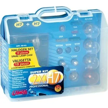 Povinná bezpečnostní výbava Lampa 58162 Autožárovky 2xH7 12V PX26d 55W sada 15 ks náhradních žárovek 12V a 4 ks pojistek