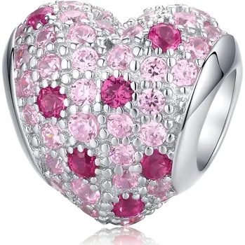 Přívěsek Endy-shop Stříbrný přívěsek korálek srdíčko z lásky