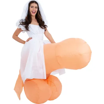 Karnevalový kostým SmiffysNevěsta s obřím penisem - nafukovací kostým