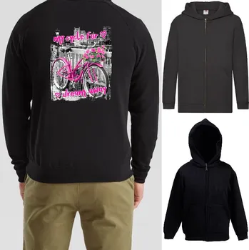 Chlapecká mikina detska-levna-mikina-kapuce-zip-cerna-potisk-damske-kolo Barva: Black -černá, velikost: 128