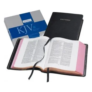 Populárně naučná literatura pro dospělé KJV Concord Wide Margin Reference Bible, Black Edge-lined Goatskin Leather, KJ766:XME (EN)