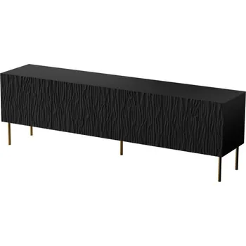 Televizní stolek TV stolek Jungle 190 cm černý/zlatý