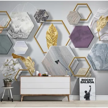 Fototapeta Solution Media 3D tapeta - Zlaté listy MU3572 5 - Imitace kůže - Vliesová tapeta - 320g/m2