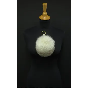 Špongr Kožešinová bambule na kabelku BAMK111 přírodní světlá