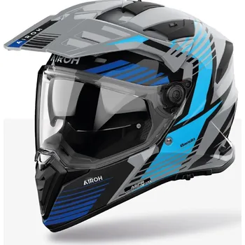 Motodoplněk Přilba BANDIT Spicy, AIROH (modrá lesklá) 2026 (Velikost: XL)
