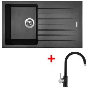 Granitový dřez Sinks PERFECTO 860 Metalblack + Vitalia GR